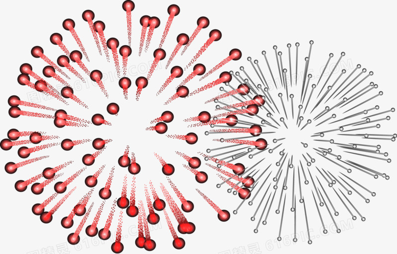 矢量手绘烟花