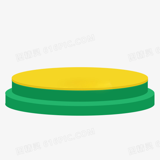 圆形黄绿舞台元素