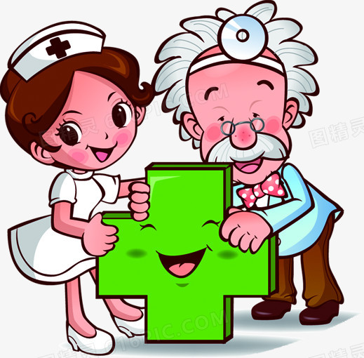 卡通护士医生展板