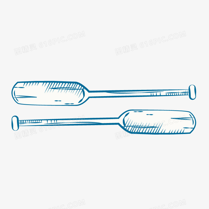 蓝色船桨