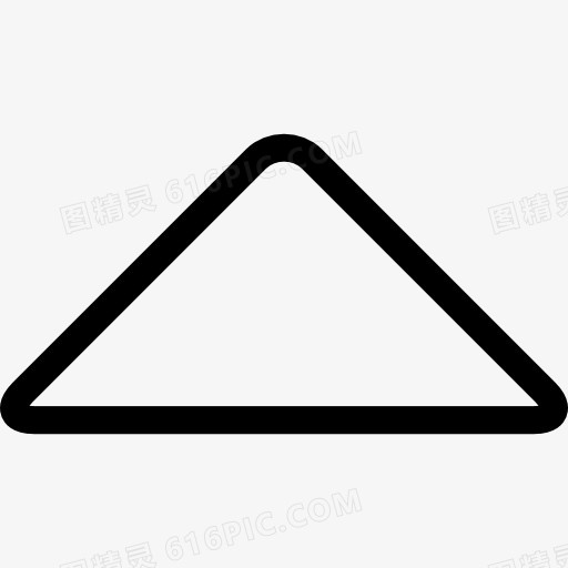 箭头三角形轮廓图标