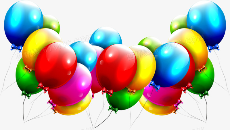 气球红黄蓝色气球多彩气球喜庆庆祝