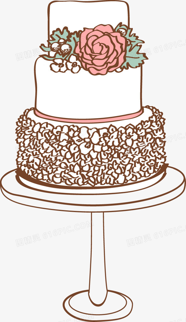 手绘卡通生日蛋糕