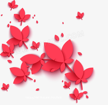 花剪纸花瓣红花