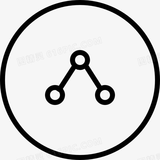 分享旋转符号的圆形按钮图标