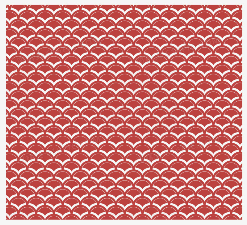 中式红色波浪底纹纹理素材