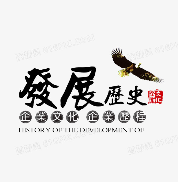 中国风发展历史艺术字免费下载