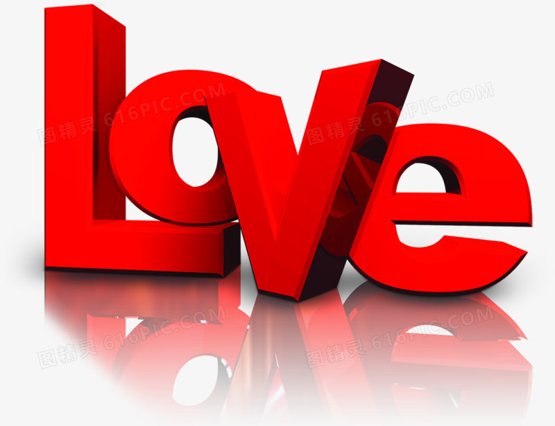 LOVE红色字体设计