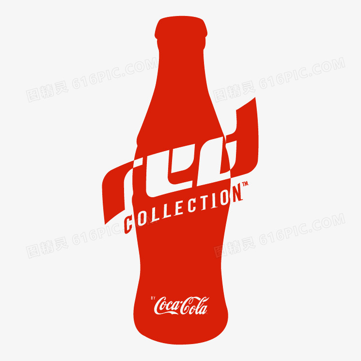 矢量红色可口可乐瓶子logo