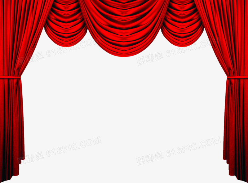 红色舞台幕布素材
