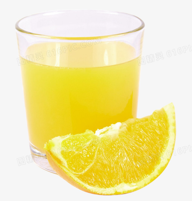 手绘饮料图片冰激凌图案 橙汁