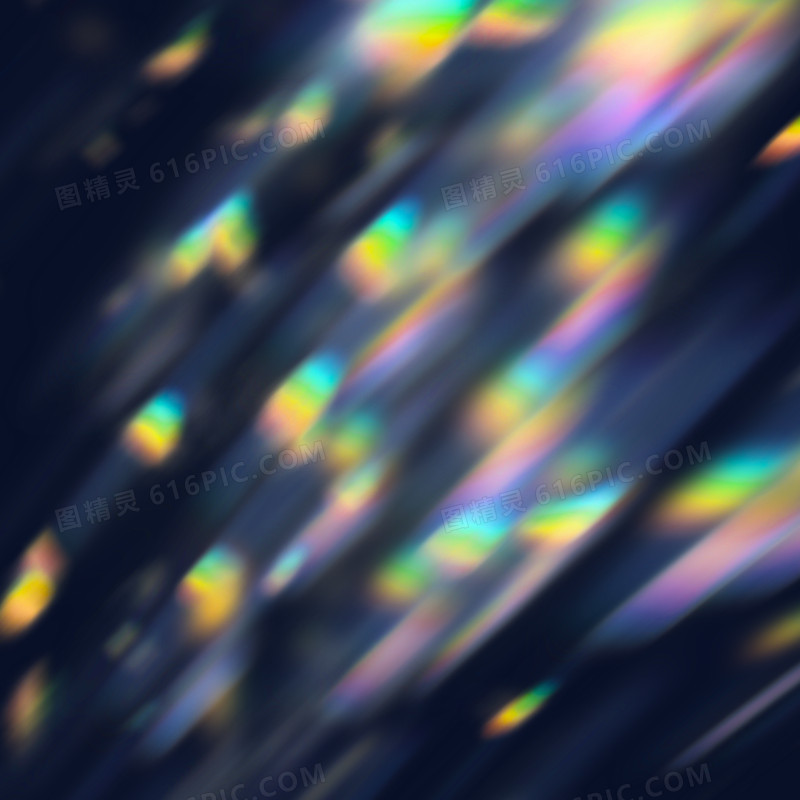 彩虹粒子抽象全息光影光效素材
