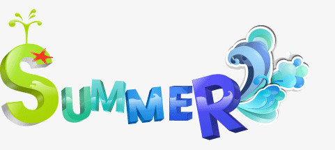 充满童趣的SUMMER矢量字