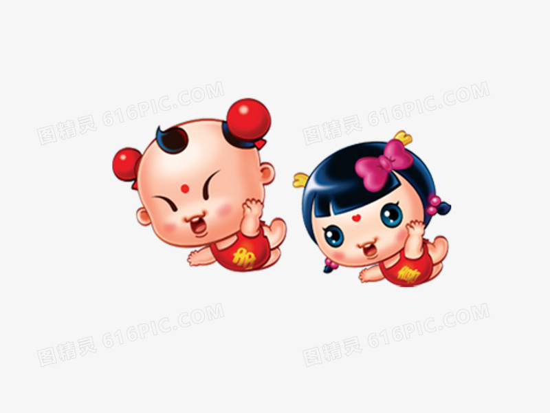 关键词:              中国娃娃卡通新年金童玉女