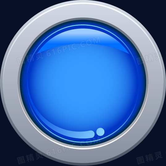 蓝色圆圈按钮图片免费下载_高清png素材_图精灵