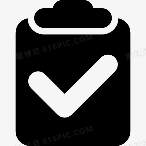 剪贴板复选标记图标
