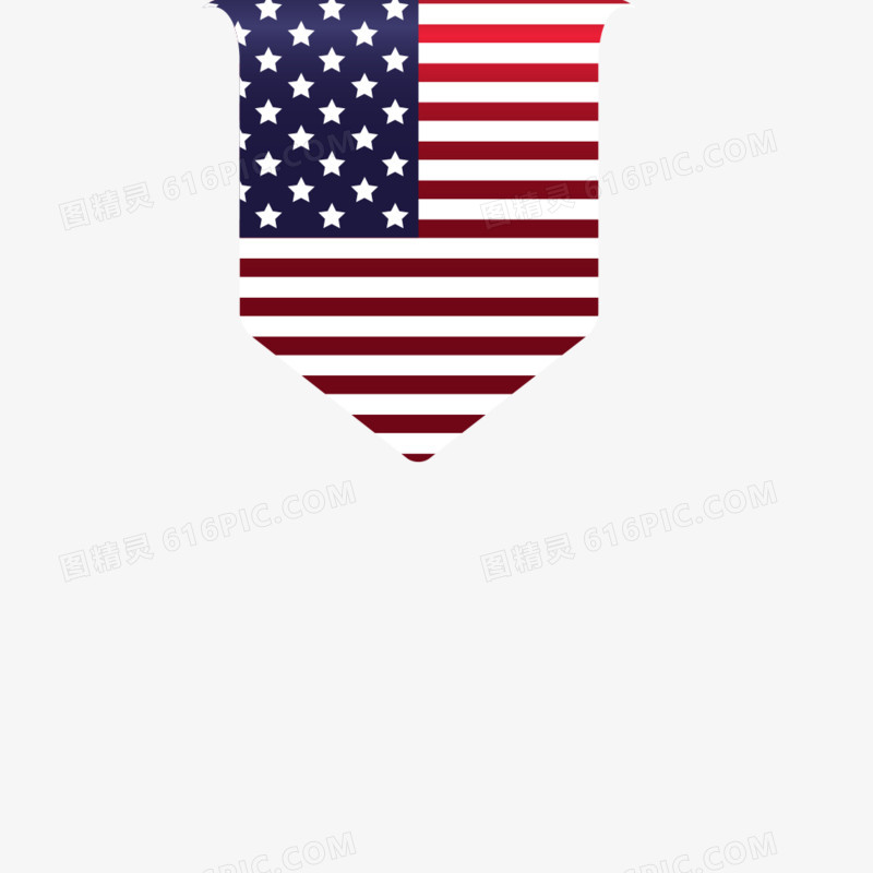 美国国旗吊旗矢量素材