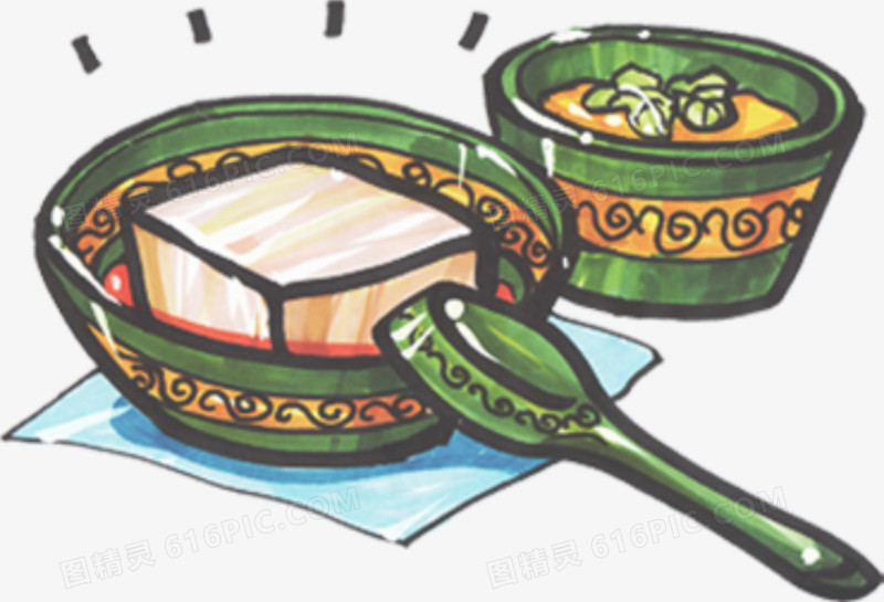 卡通饭菜