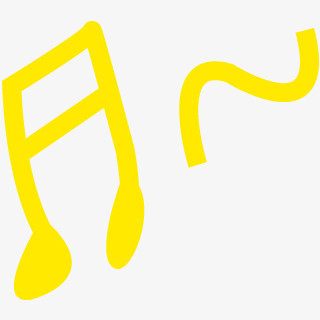 黄色乐符字体设计