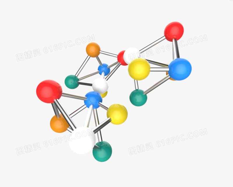 彩色分子结构图