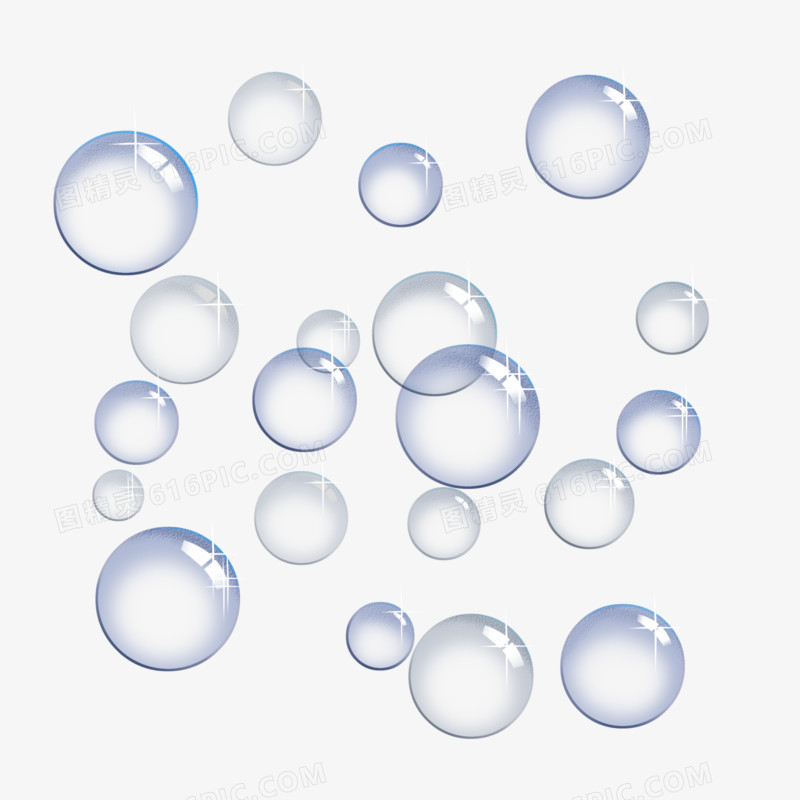 手绘简约漂浮的泡泡漂浮元素