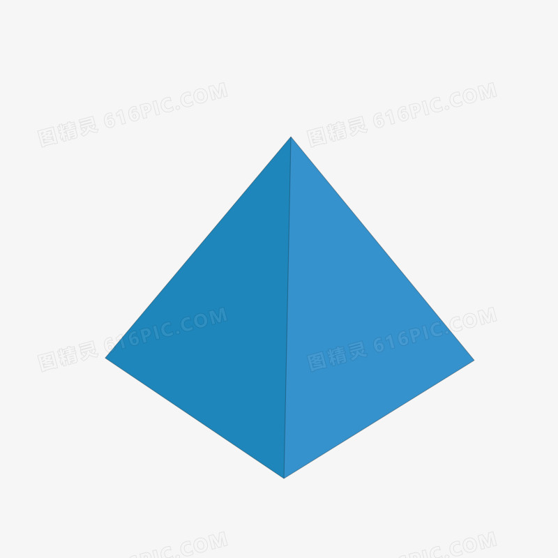矢量立体等边三角形免抠素材