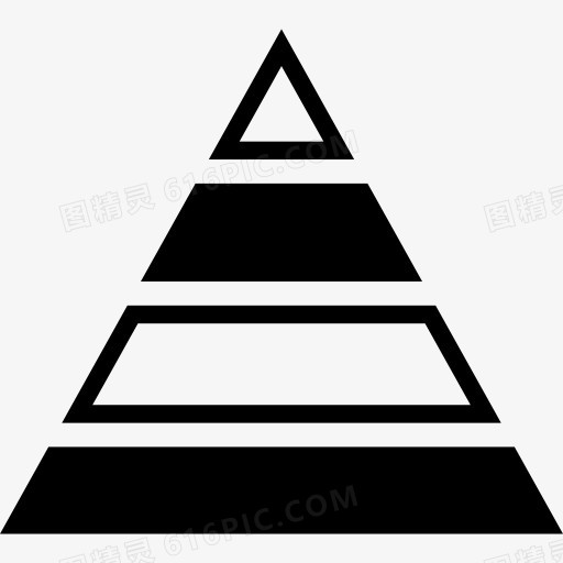 条纹的三角形状图标