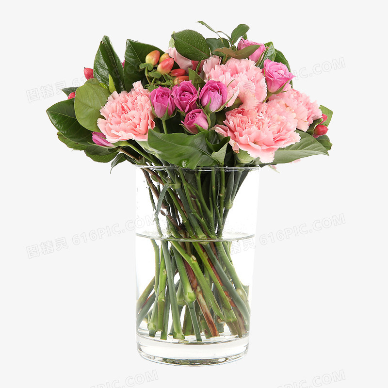 康乃馨小玫瑰桌花图片素材