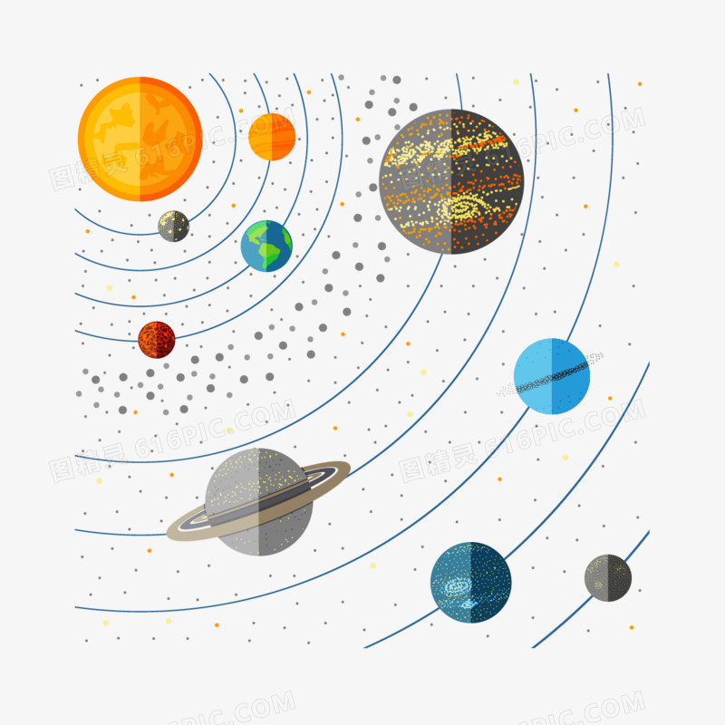 矢量行星装饰图案