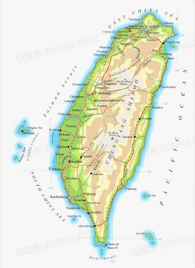 中国台湾地图