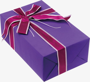 紫色礼品盒海报设计