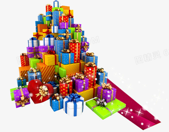 礼品盒堆，淘宝素材，礼品盒