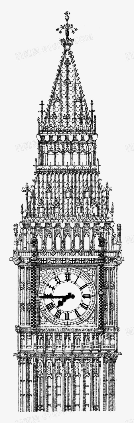 牛肉大大笨钟矢量大本钟与塔桥pngai矢量手绘伦敦大本钟pngeps手绘