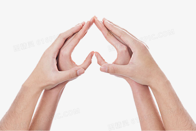两双手组成的心形