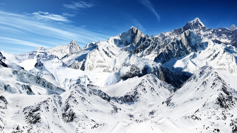 雪山蓝天纯净高清