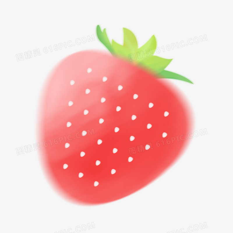 手绘草莓水果弥散元素