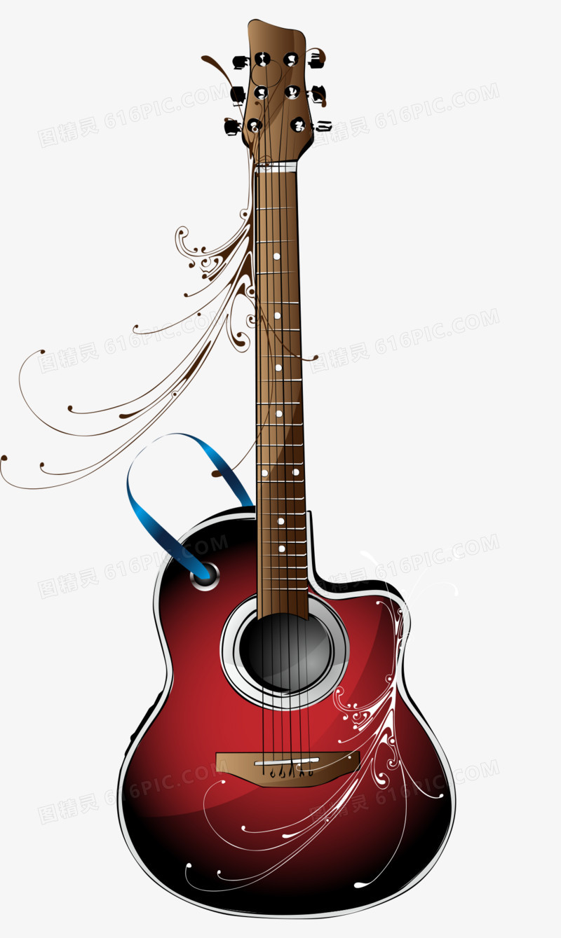 音乐乐器红色的电吉他