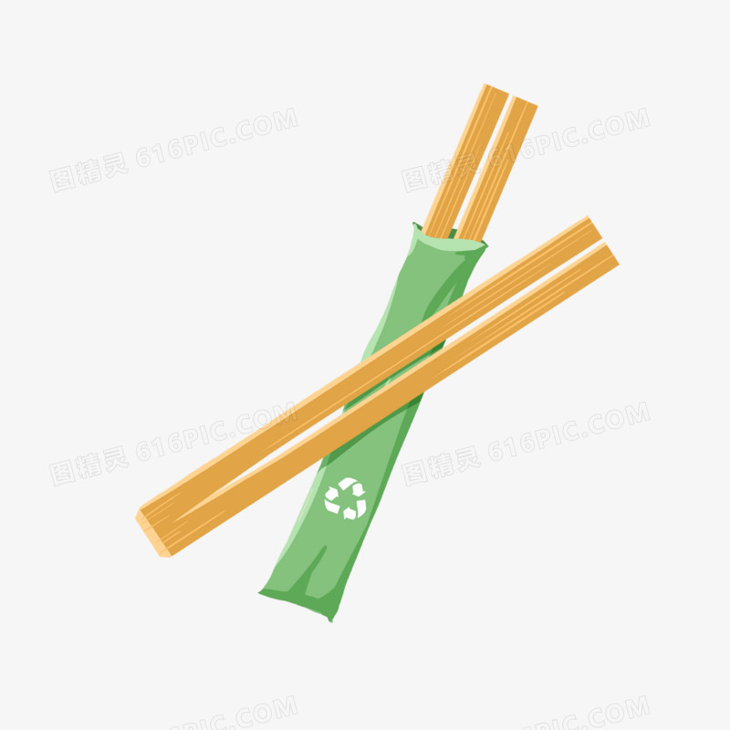 卡通一次性环保筷子公筷餐具元素
