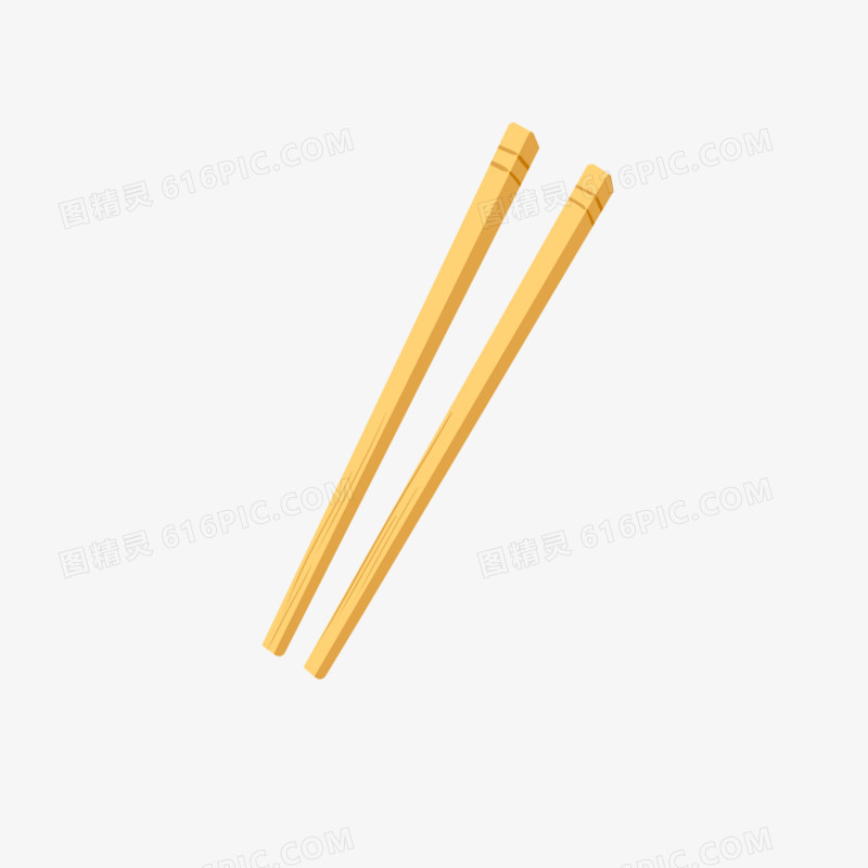 卡通一次性木头筷子公筷餐具素材