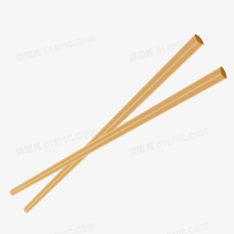 手绘一次性木筷子元素