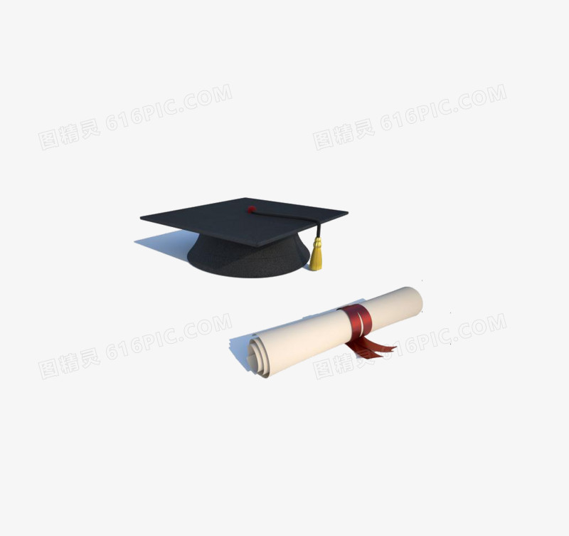 学士帽和毕业证书