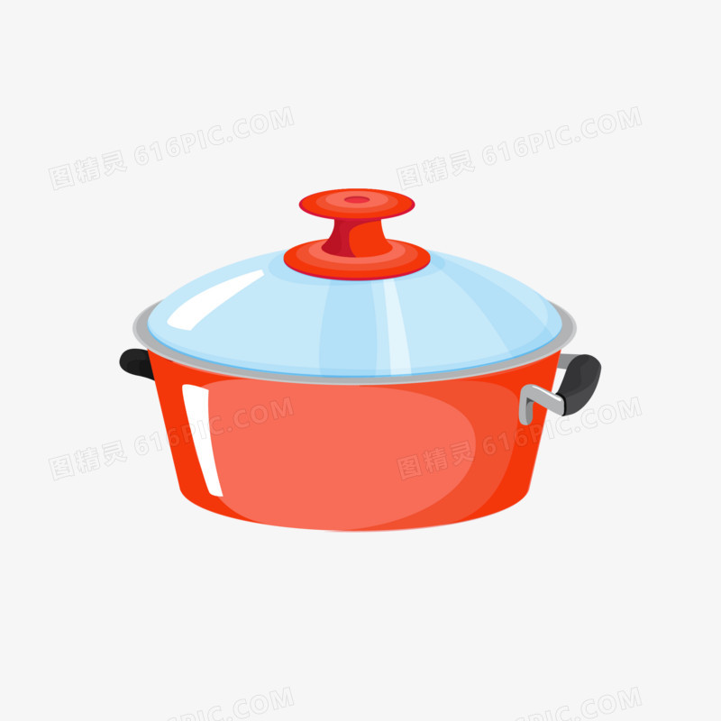 卡通矢量厨房用具烹饪器具之蒸汽锅素材