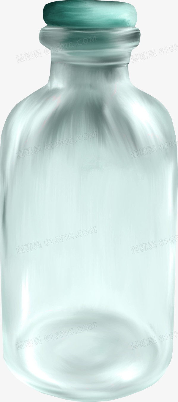 小清新矢量图手绘素材 精美玻璃瓶
