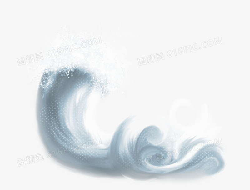 手绘海浪水花图标 创意水花