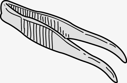 卡通手绘医疗镊子