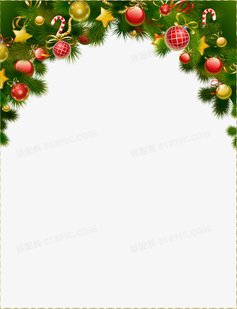 圣诞球装饰边框背景