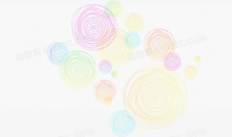 彩色毛线团圆圈平面卡通