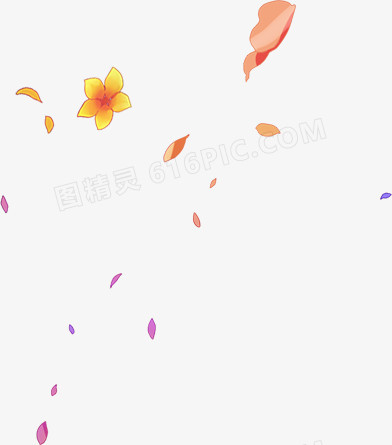 彩色花朵花瓣卡通背景