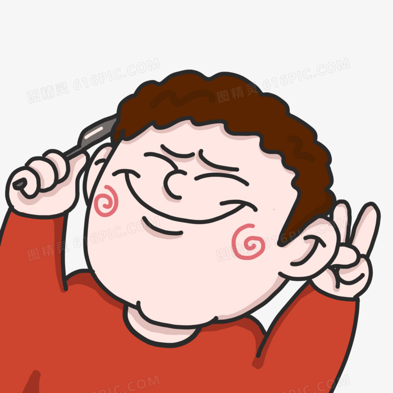 卡通可爱干饭人美味开心表情素材