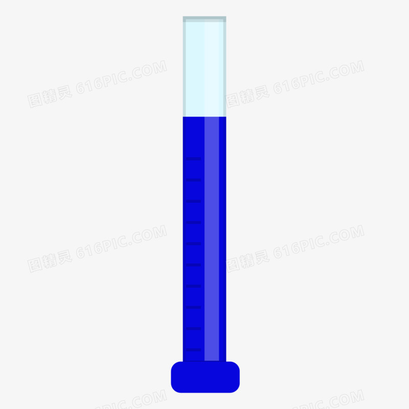 手绘矢量实验室器具量筒免抠素材